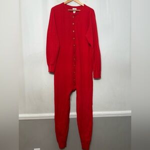 Vintage Duofold One Piece Union Suit Double Layer Button Up Base Layer Large